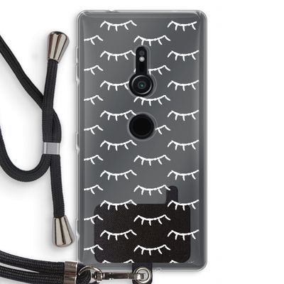 Wimpers: Sony Xperia XZ2 Transparant Hoesje met koord