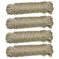 AMIG Touw - 4x - 10 meter - D6mm - sisal - 130kg - natuurlijke vezels - decoraties - tuinieren - thumbnail