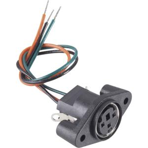 BKL Electronic 0204027 Miniatuur-DIN-connector Bus, inbouw verticaal Aantal polen: 6 Zwart 1 stuk(s)