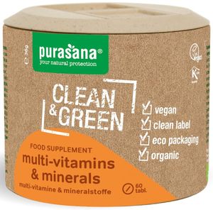 Purasana Clean & Green Multi-Vitamins & Minerals Tabletten