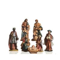 7-delige kerststal figuren beeldjes 15 cm - thumbnail