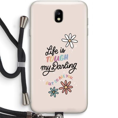 Tough Life: Samsung Galaxy J7 (2017) Transparant Hoesje met koord
