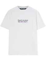 Palm Angels t-shirt No Place à slogan imprimé - Blanc