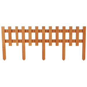 Borderrand/kantopsluiting met pinnen - 12x - onbehandeld hout - 60 x H25 cm