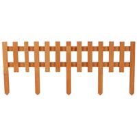 Borderrand/kantopsluiting met pinnen - 12x - onbehandeld hout - 60 x H25 cm