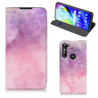Bookcase Motorola Moto G8 Power Pink Purple Paint Bookcase Motorola Moto G8 Power Pink Purple Paint