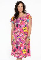Yoek Jurk met strikjes ALIS | Roze | Maat 54/56
