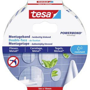 tesa TILES 77745-00000-00 Montagetape tesa Powerbond Wit (l x b) 5 m x 19 mm 1 stuk(s)