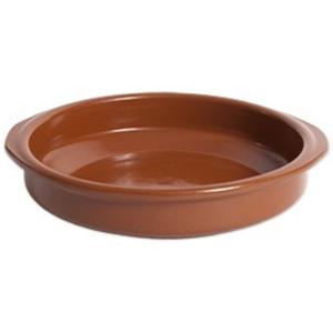 Tapas ovenschaaltje/serveerschaaltje - rond - Spaans terracotta/aardewerk - D16 x H4 cm