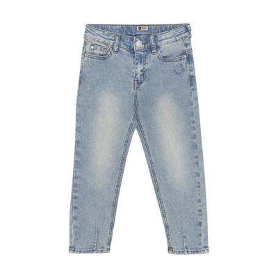 Daily7 winter jeansbroek meisjes - blauw - mom fit/harten zak