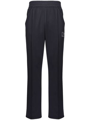 Giuseppe Zanotti pantalon de jogging droit à patch logo - Noir