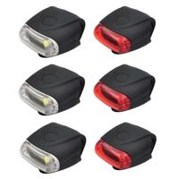 LED fietslamp set - 3x - rood / wit - siliconen - waterdicht - 12 chips LED fietslamp set - 3x - rood / wit - siliconen - waterdicht - 12 chips