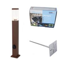 QAZQA Buitenlamp roestbruin met grondpin en kabelmof 80cm incl. QAZQA Buitenlamp roestbruin met grondpin en kabelmof 80cm incl.