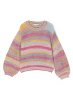 Stella McCartney Kids pull en maille à rayures - Rose - thumbnail