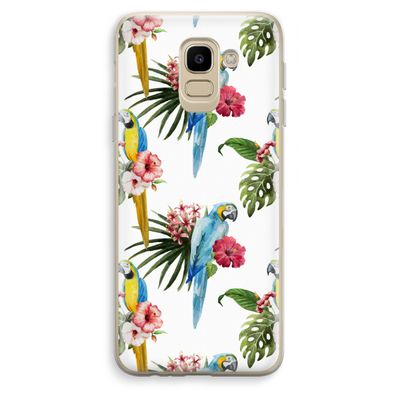 Kleurrijke papegaaien: Samsung Galaxy J6 (2018) Transparant Hoesje