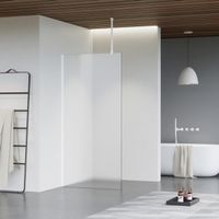 Fortifura Galeria inloopdouche - 30x200cm - mat glas - plafondarm - mat wit SW797931/SW797906/SW804546