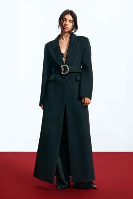 Lange wollen mantel Egonlab - BLACK - S