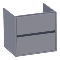 Brauer Adore - Onderkast - 60 cm - met 2 Softclose Lades Greeploos en 1 Sifon Uitsparing - Mat Grijs