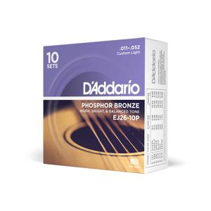 D'Addario EJ26-10P snaar voor muziekinstrumenten Akoestisch 60 stuk(s) Gitaar