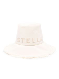 Stella McCartney chapeau à logo appliqué - Tons neutres