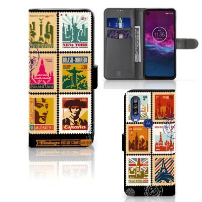 Motorola One Action | Flip Cover | Postzegels
