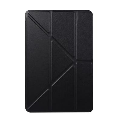 Honingraat TPU Bodemgeval horizontale vervorming Flip lederen case voor iPad mini 2019 met houder (zwart)