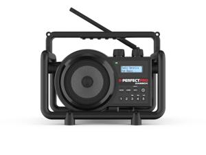 PerfectPro DABBOX Bouwradio DAB+, VHF (FM) AUX, Bluetooth Stofvast Zwart