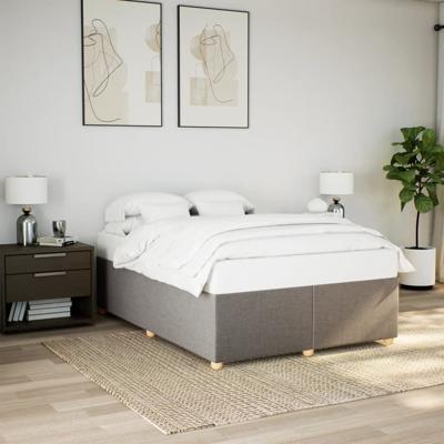 Bedframe zonder matras stof taupe 140x200 cm