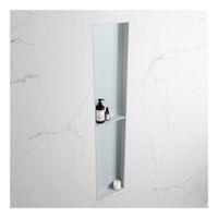 Wandnis Solid Surface Easy | In- en opbouw | 30x90x8 cm | 2 vakken | Clay