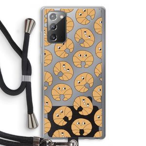 Croissant: Samsung Galaxy Note 20 / Note 20 5G Transparant Hoesje met koord
