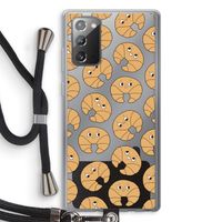Croissant: Samsung Galaxy Note 20 / Note 20 5G Transparant Hoesje met koord