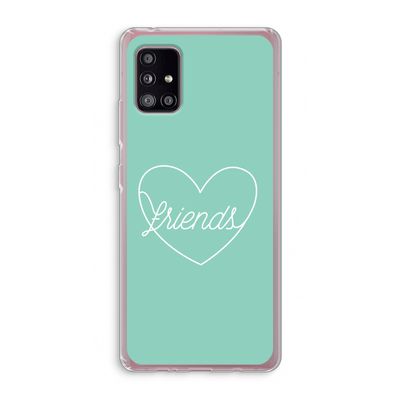 Friends heart pastel: Samsung Galaxy A51 5G Transparant Hoesje