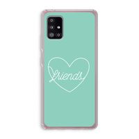 Friends heart pastel: Samsung Galaxy A51 5G Transparant Hoesje
