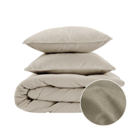 1+1 Gratis Wasbaar Lazy Dekbed Zonder Overtrek - Zonder Overtrek - Velvet - Taupe Grijs - Dekbed-Discounter.nl