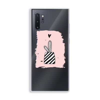 Zwart-wit cactus: Samsung Galaxy Note 10 Plus Transparant Hoesje