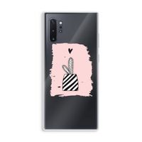 Zwart-wit cactus: Samsung Galaxy Note 10 Plus Transparant Hoesje