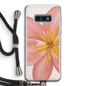 Pink Ellila Flower: Samsung Galaxy S10e Transparant Hoesje met koord