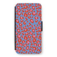 Leopard blue: iPhone 11 Flip Hoesje