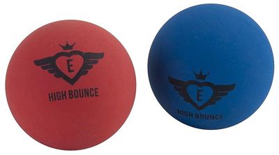 Angel Sports High Bounce ballen 6 cm blauw/rood 2 stuks Angel Sports High Bounce ballen 6 cm blauw/rood 2 stuks