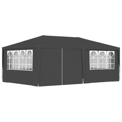 Partytent met zijwanden professioneel 90 g/m² 4x6 m antraciet