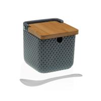 Suikerpot Versa Grijs Keramisch Bamboe Dolomite 8,3 x 8,3 x 8,3 cm