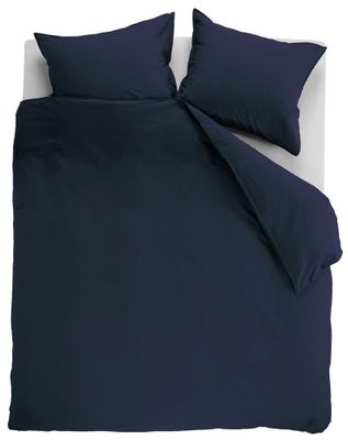 Ambiante Dekbedovertrek Uni Cotton Dark Blue-Lits-jumeaux (260 x 200/220 cm)