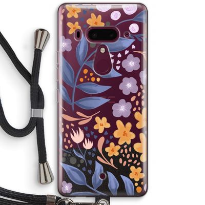 Flowers with blue leaves: HTC U12+ Transparant Hoesje met koord