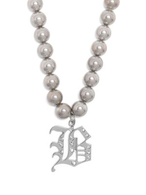 Blumarine collier à logo - Argent