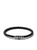 David Yurman bracelet en argent sterling Chevron Woven (6 mm) - Noir