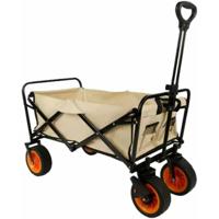 Marbueno Opvouwbare Multifunctionele Kar 200 KG Beige Tuin, Strand, Kamperen 86X50X59 cm