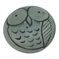 Wierookhouder Kiezelsteen Zeepsteen Grappige Uil Zijdelings Wierookhouder Kiezelsteen Zeepsteen Grappige Uil Zijdelings