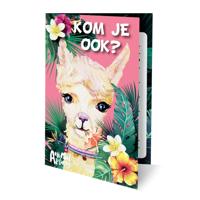 Uitnodigingen Animal Planet Alpaca, 6st.