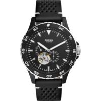 Fossil HerenhorlogeCrewmaster ME3148 zilver lederen automatische