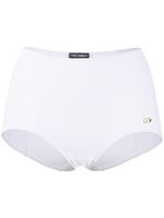 Dolce & Gabbana bas de bikini à plaque logo - Blanc - thumbnail